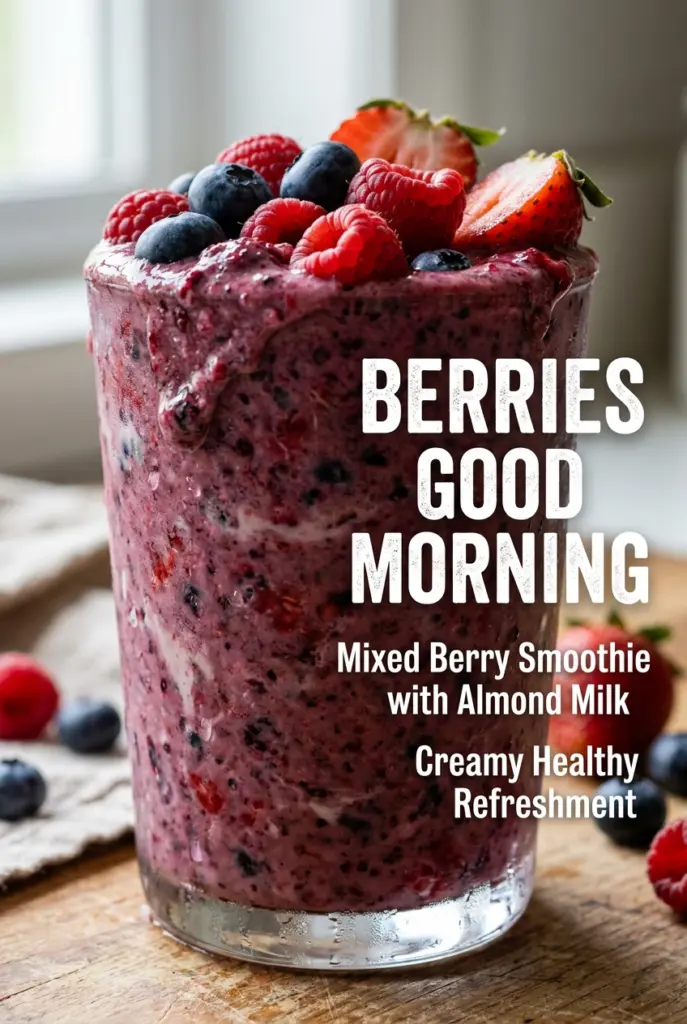 Mixed Berry Smoothie with Almond Milk