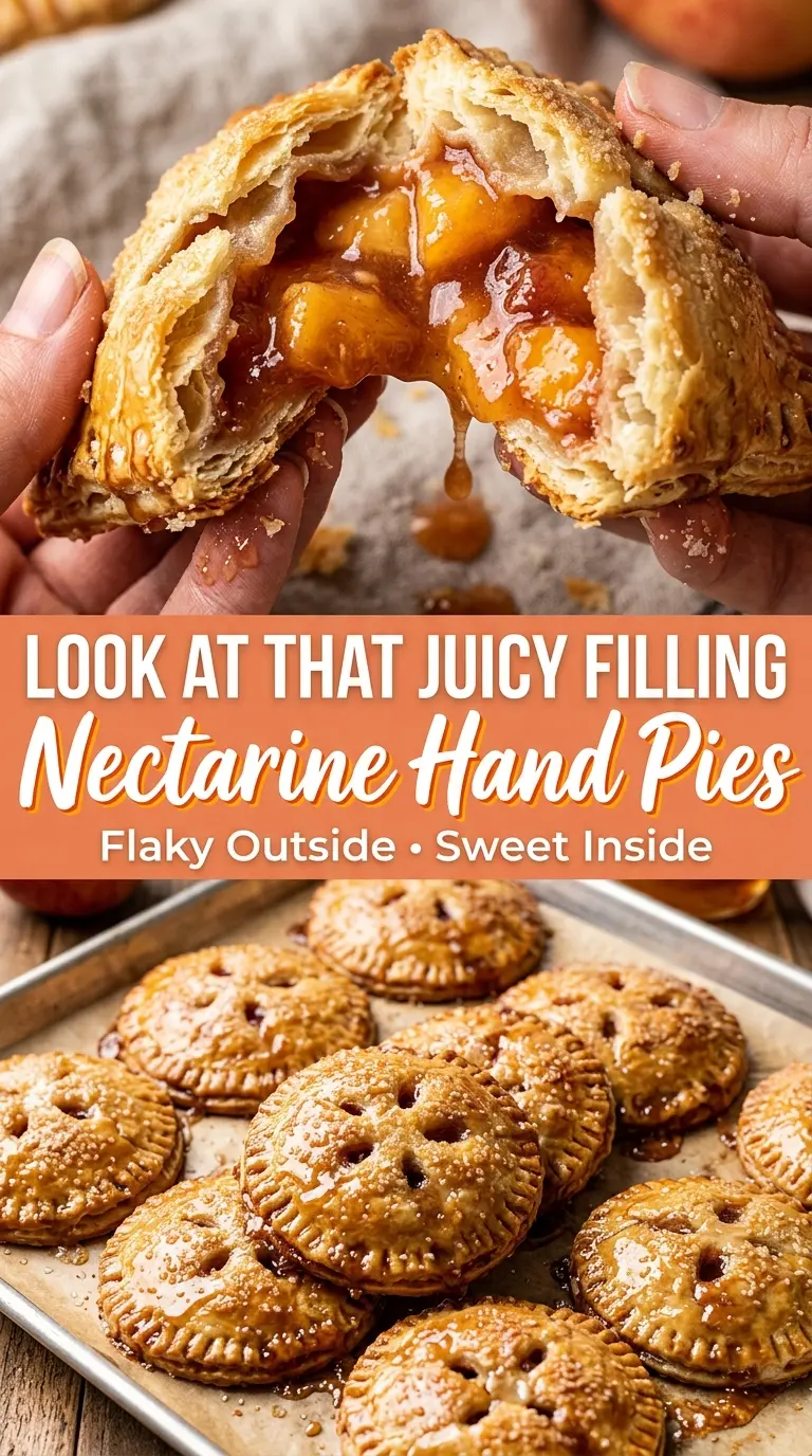 Nectarine hand pies flaky golden juicy
