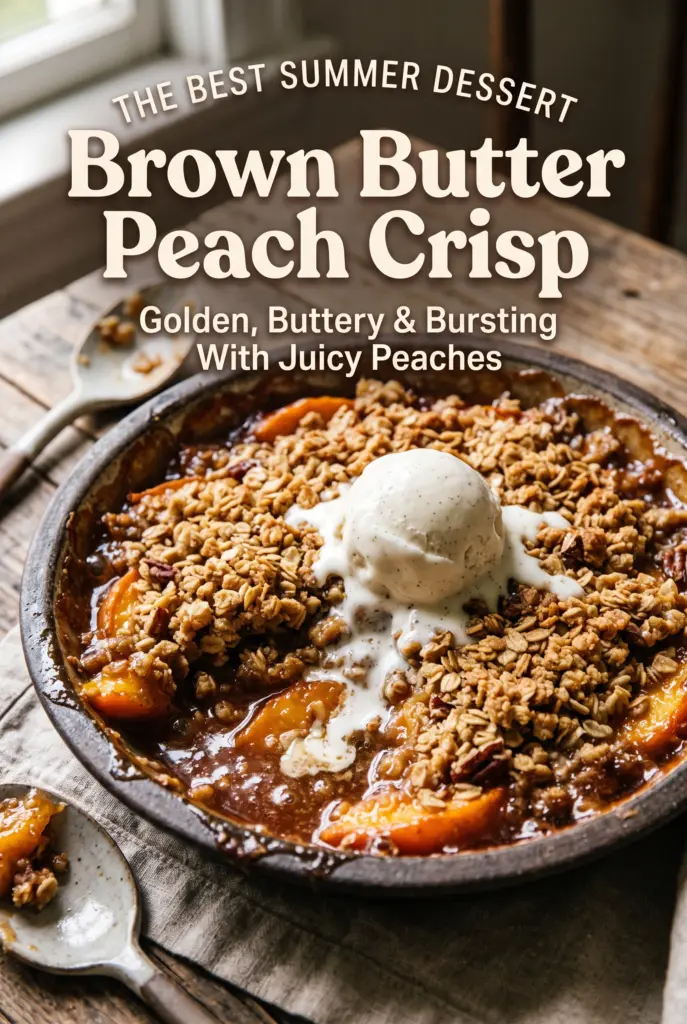 Brown Butter Peach Crisp