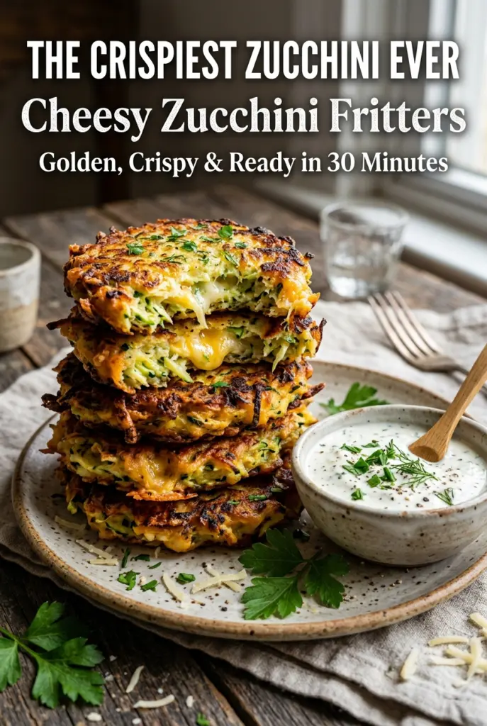 Cheesy Zucchini Fritters