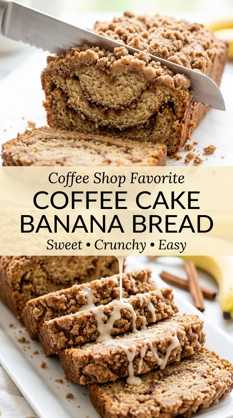 Coffee Cake Banana Bread (Cinnamon Streusel Loaf)