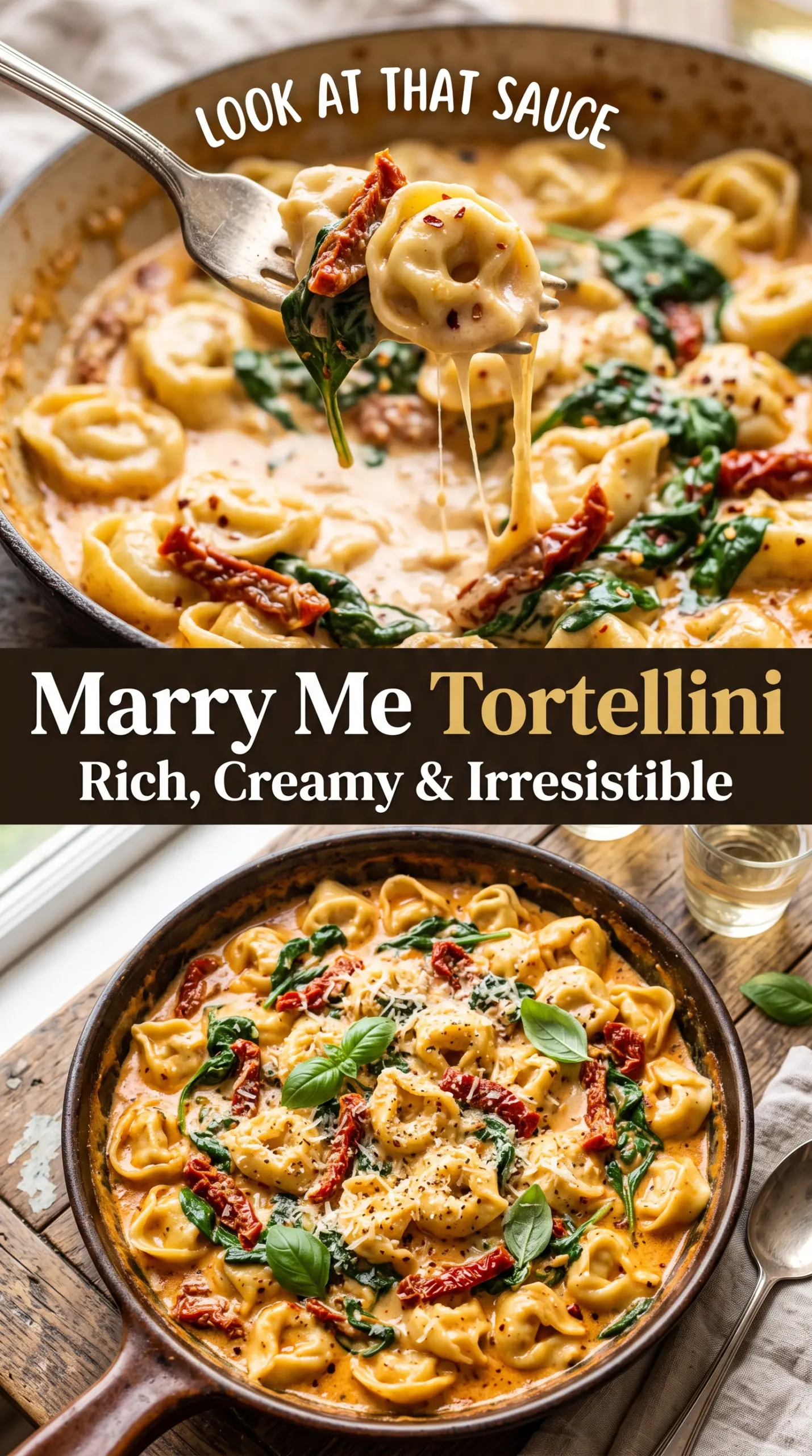 Marry Me Tortellini creamy one-pan pasta