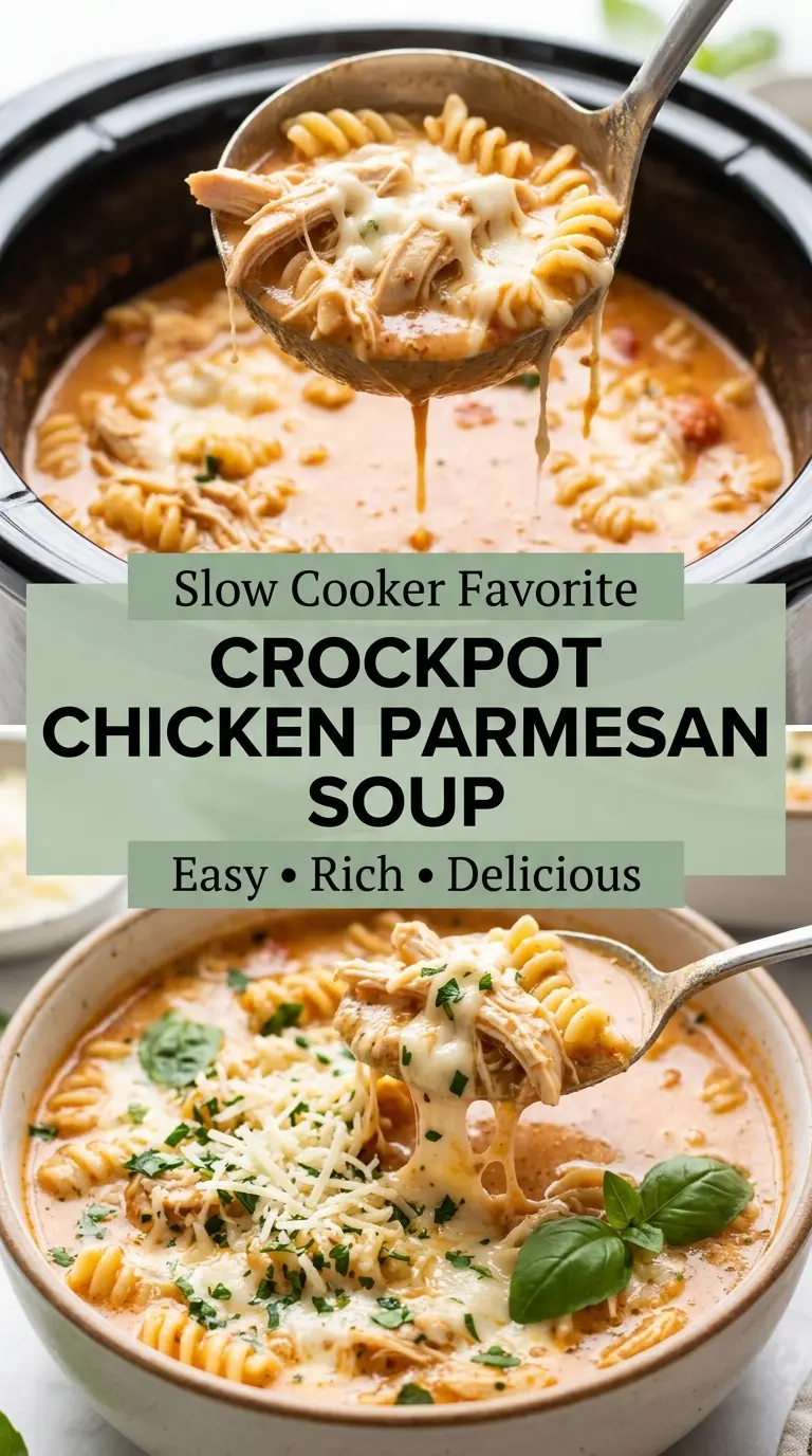 Crockpot Chicken Parmesan Soup
