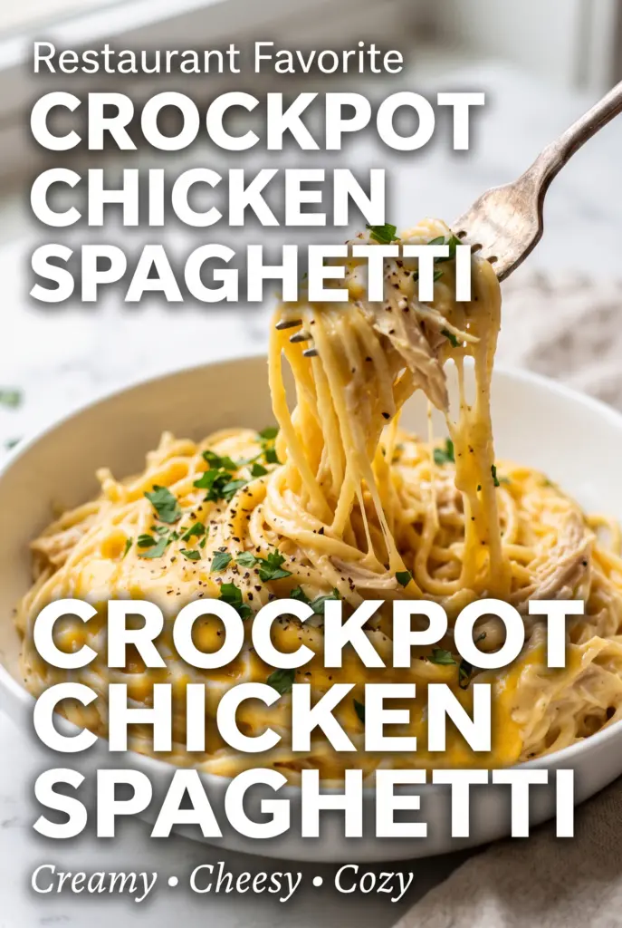 Crockpot Chicken Spaghetti