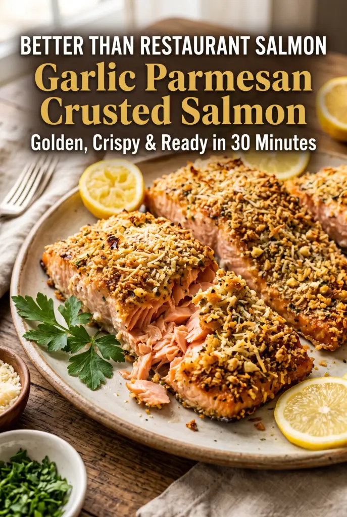 Garlic Parmesan Crusted Salmon