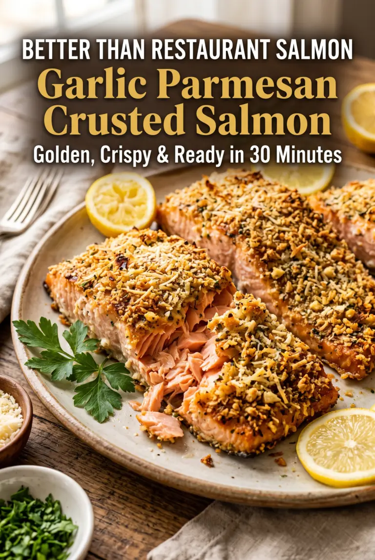 Garlic Parmesan Crusted Salmon