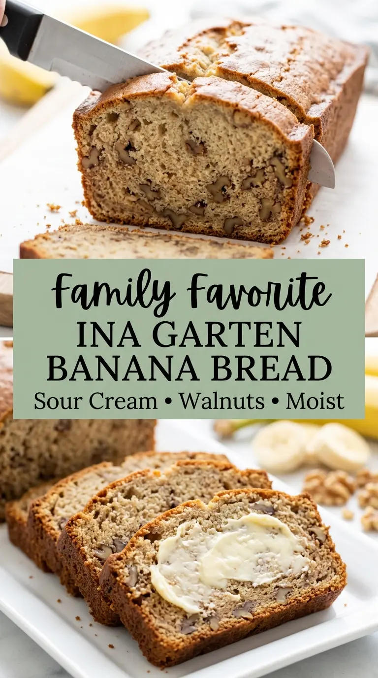 Ina Garten Banana Bread (Sour Cream & Walnuts)