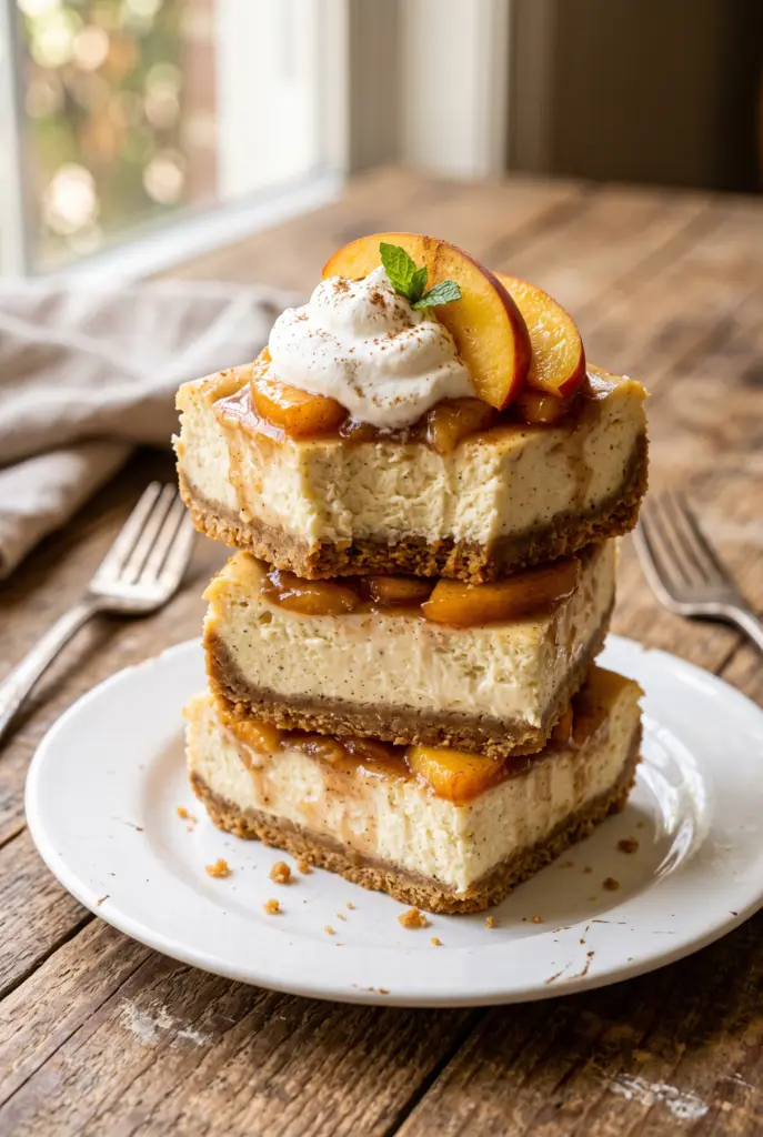 Peach Cheesecake Bars