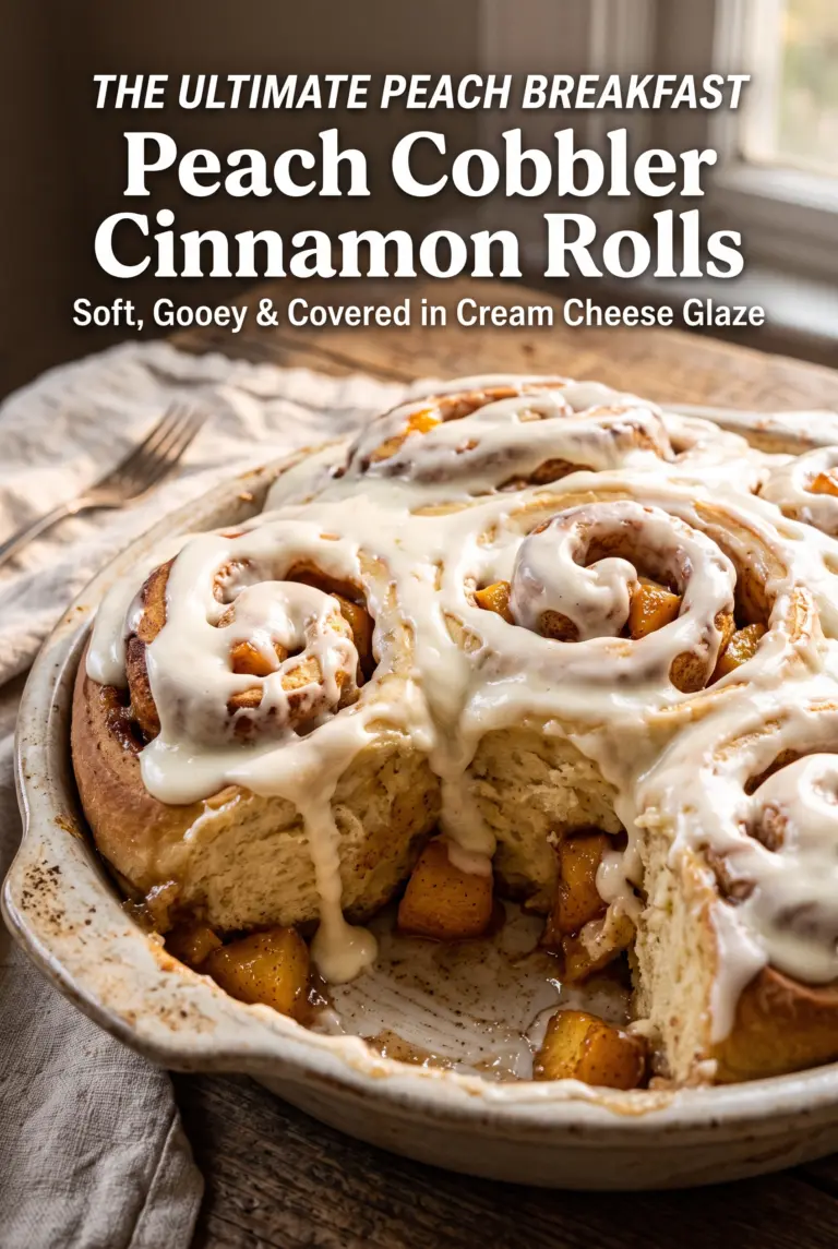 Peach Cobbler Cinnamon Rolls