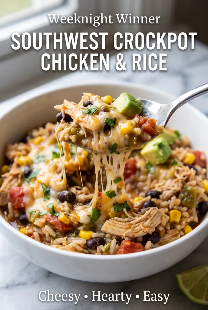 Southwest Crockpot Chicken and Rice
