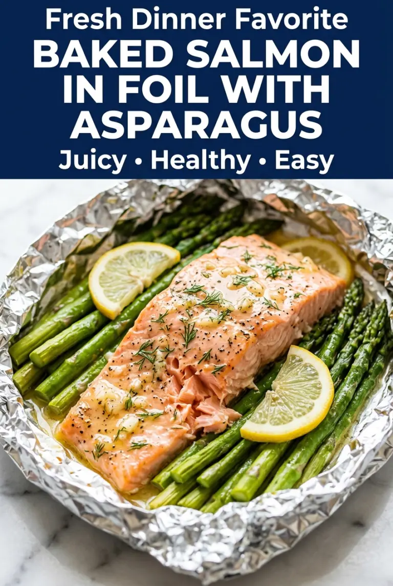 Baked Salmon in Foil with Asparagus