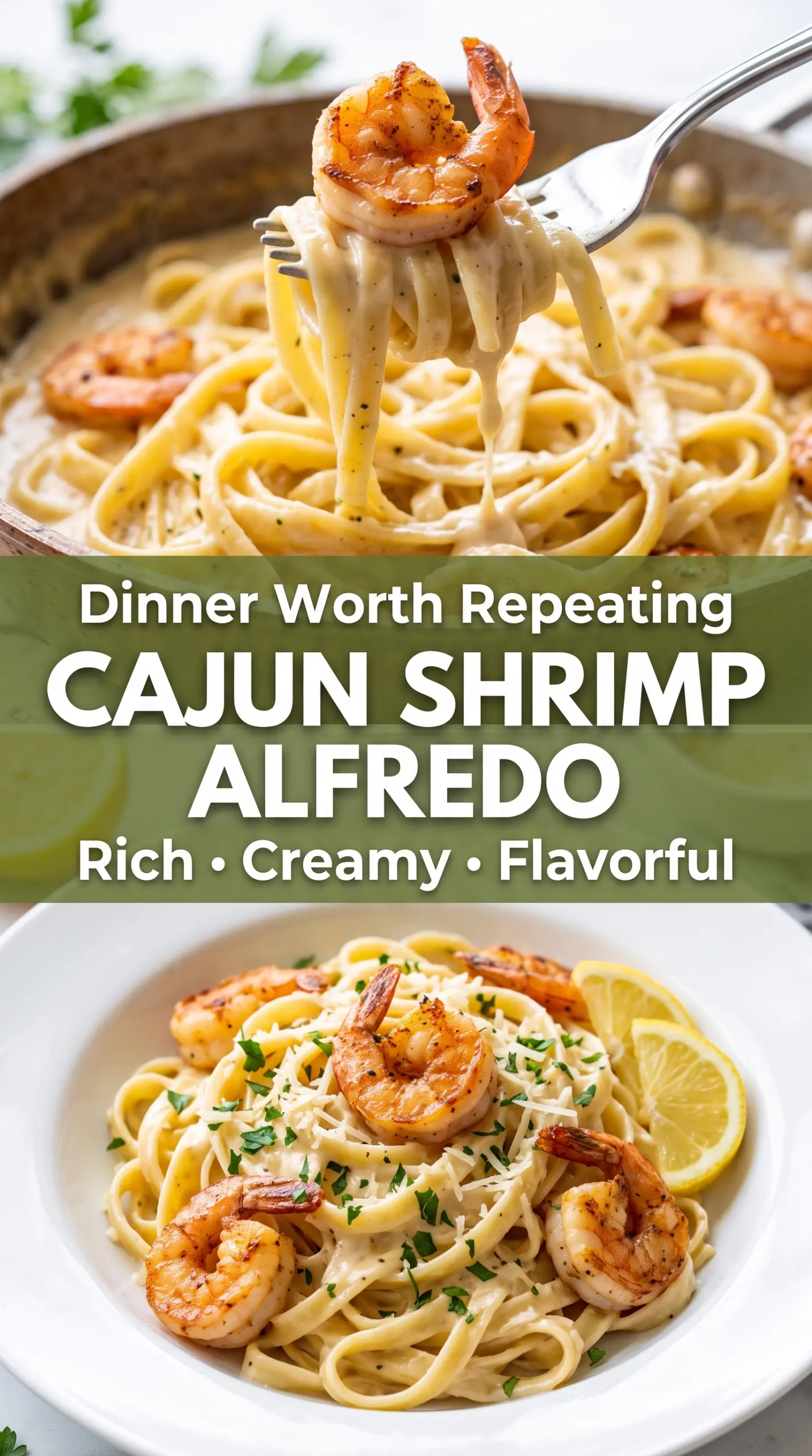 Cajun Shrimp Alfredo creamy pasta shrimp