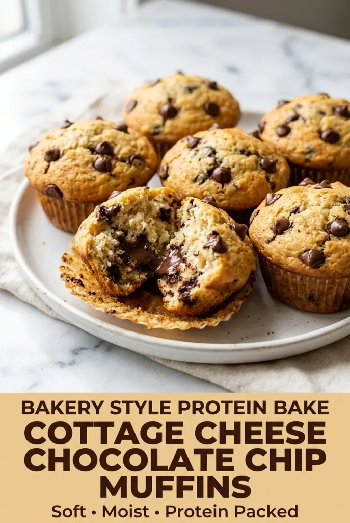 Cottage Cheese Chocolate Chip Muffins