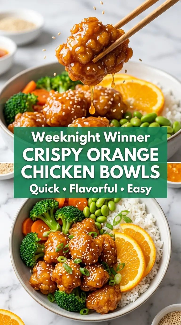 Crispy Orange Chicken Bowls