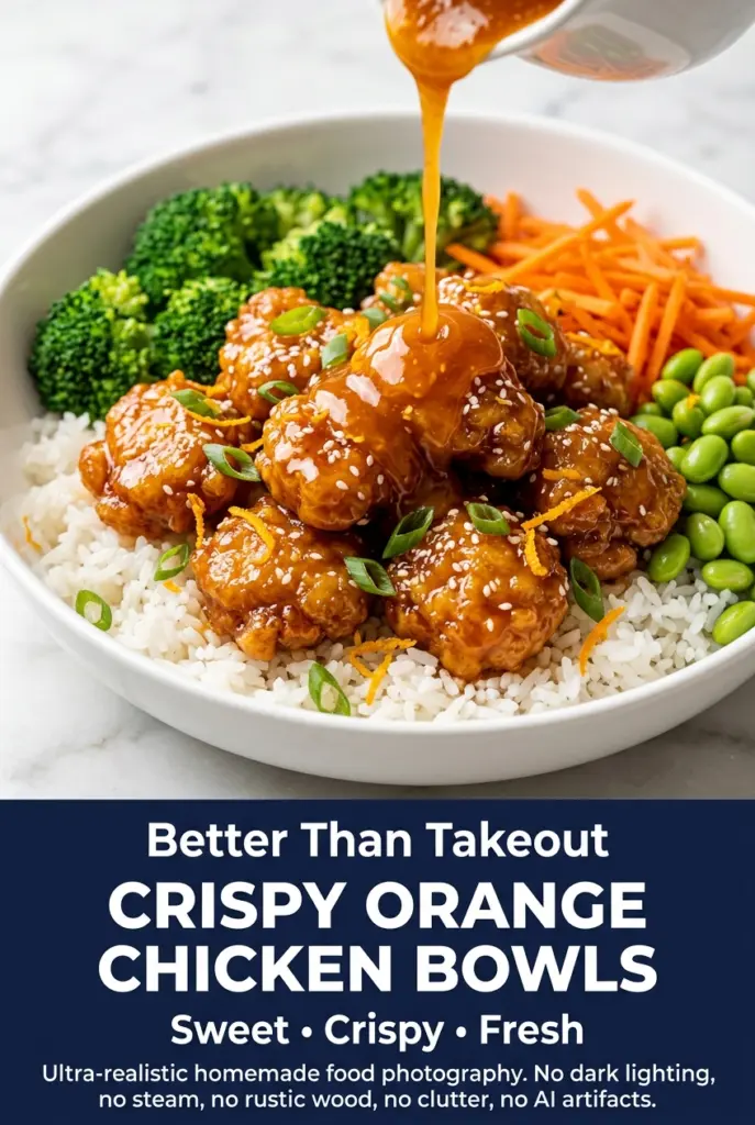 Crispy Orange Chicken Bowls