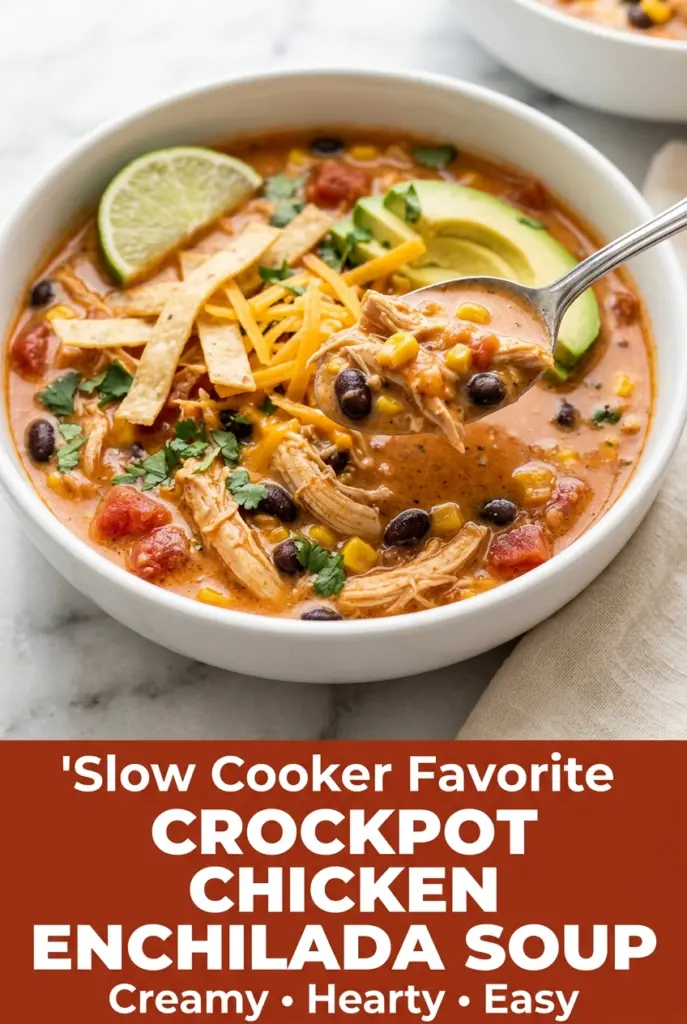 Crockpot Chicken Enchilada Soup