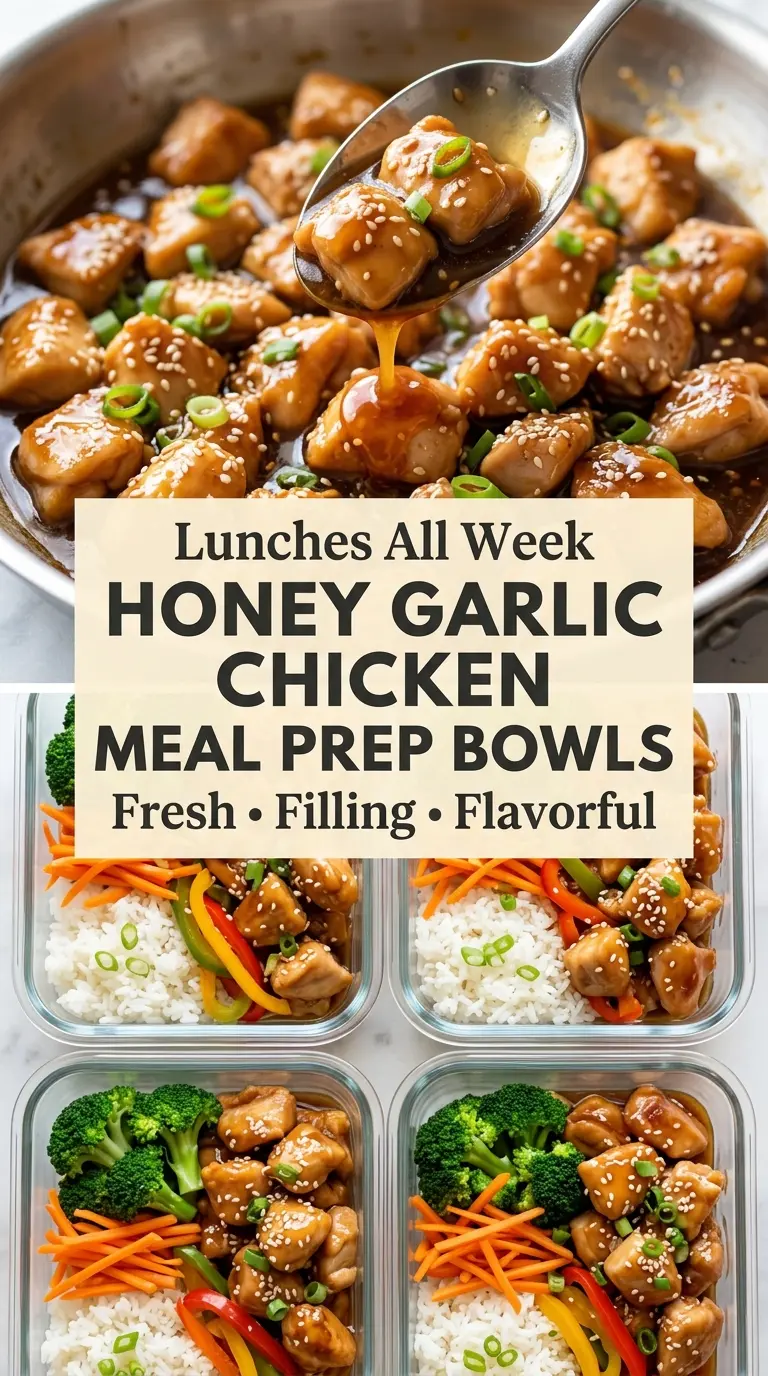 Honey Garlic Chicken Meal Prep Bowls