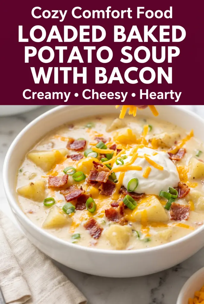 Loaded Baked Potato Soup with Bacon