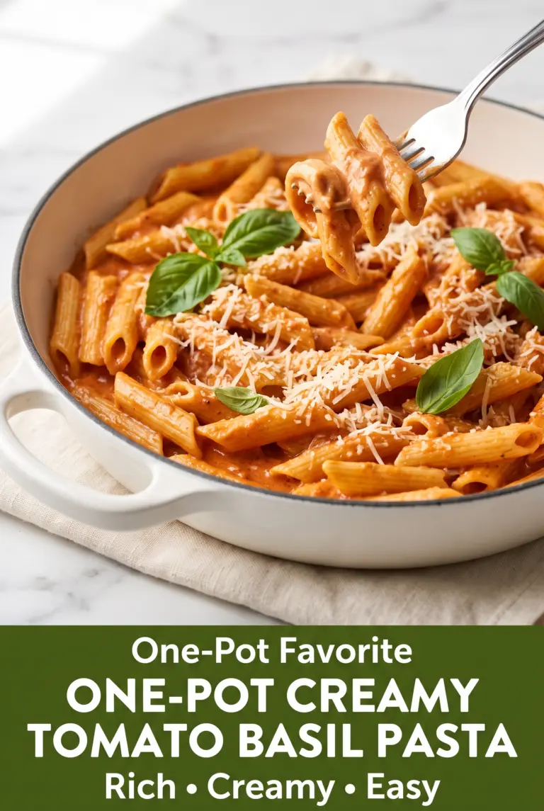 One-Pot Creamy Tomato Basil Pasta