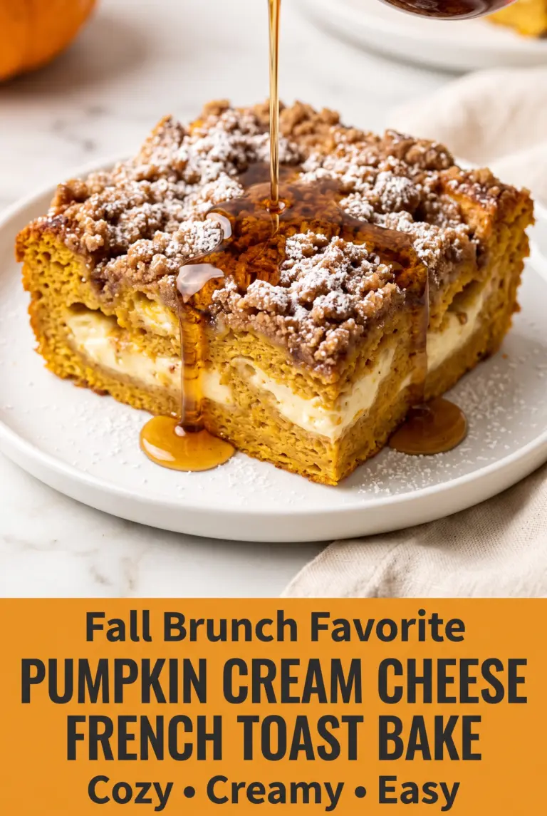 Pumpkin Cream Cheese French Toast Bake