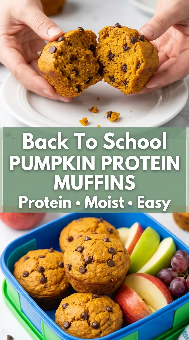 Pumpkin Protein Muffins for Lunchboxes
