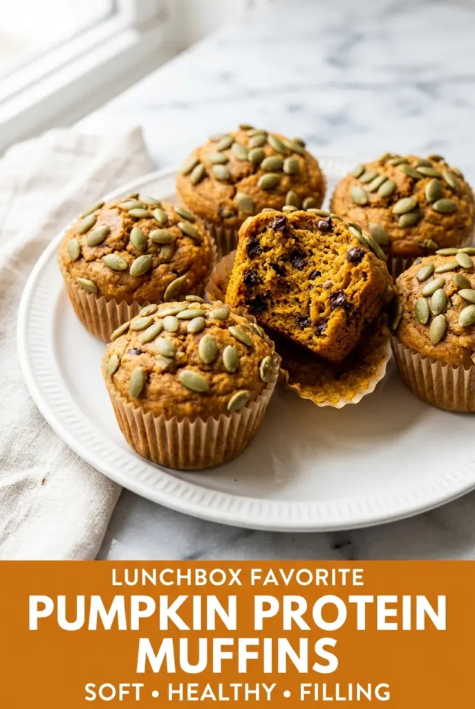 Pumpkin Protein Muffins for Lunchboxes