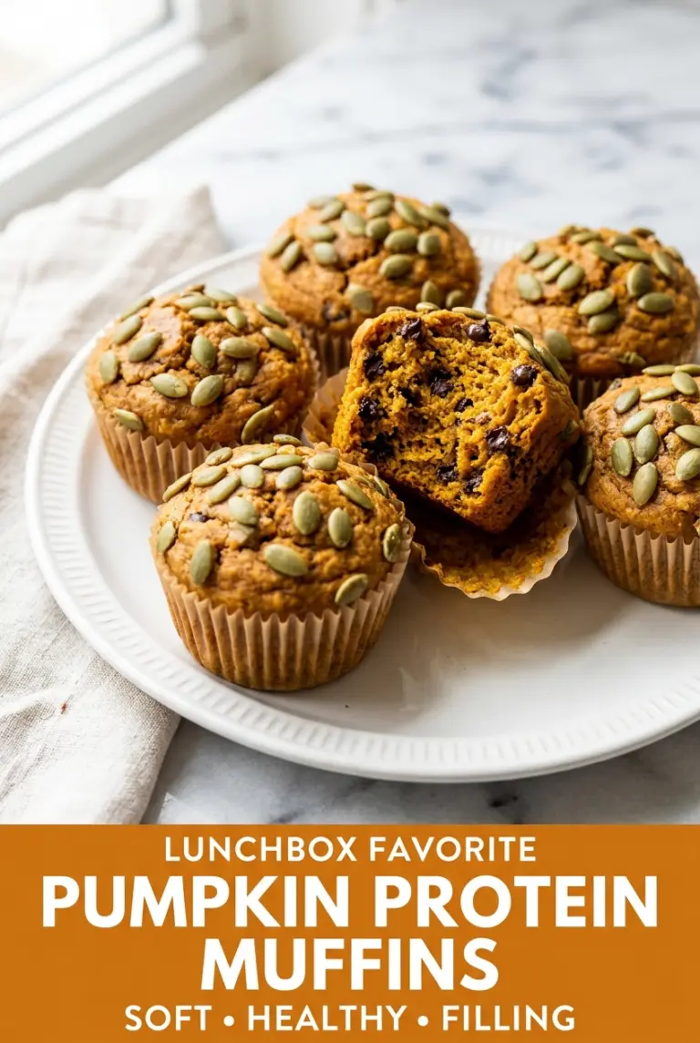 Pumpkin Protein Muffins for Lunchboxes