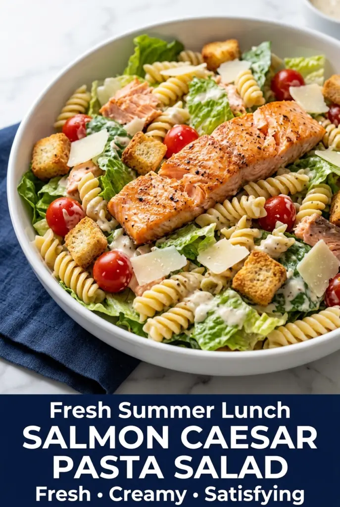 Salmon Caesar Pasta Salad