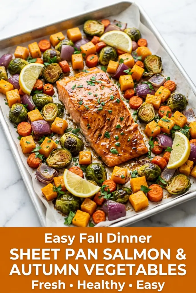 Sheet Pan Salmon and Autumn Vegetables