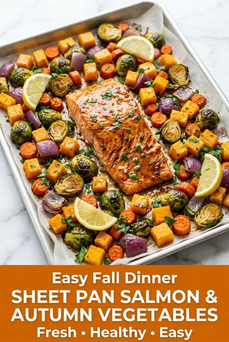 Sheet Pan Salmon and Autumn Vegetables