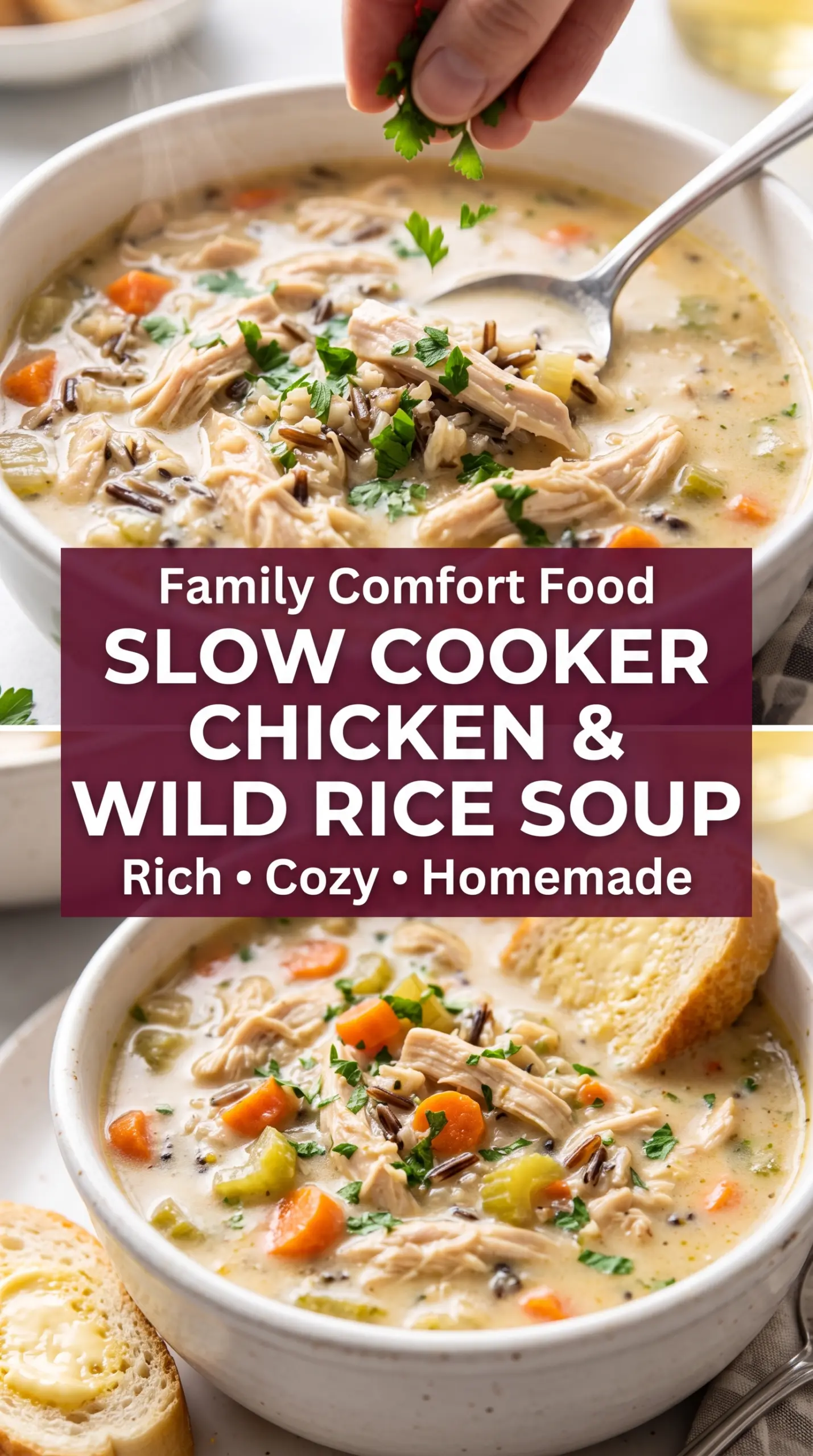 Slow Cooker Chicken and Wild Rice Soup