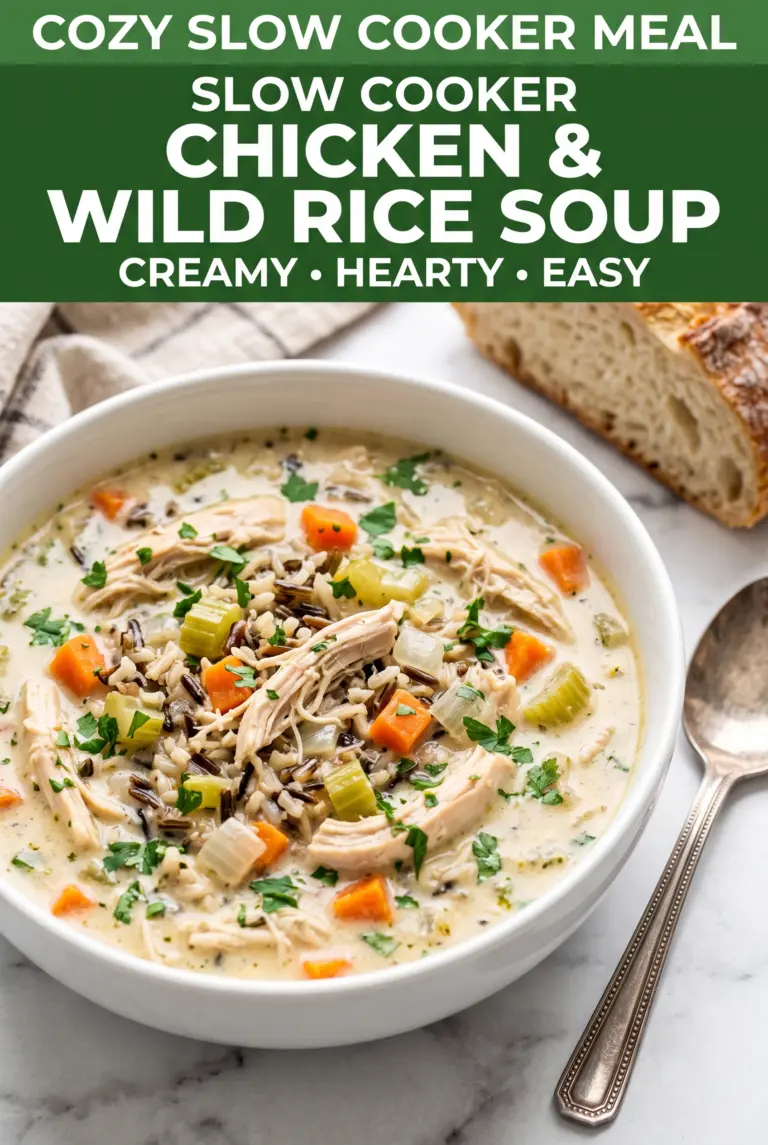 Slow Cooker Chicken and Wild Rice Soup