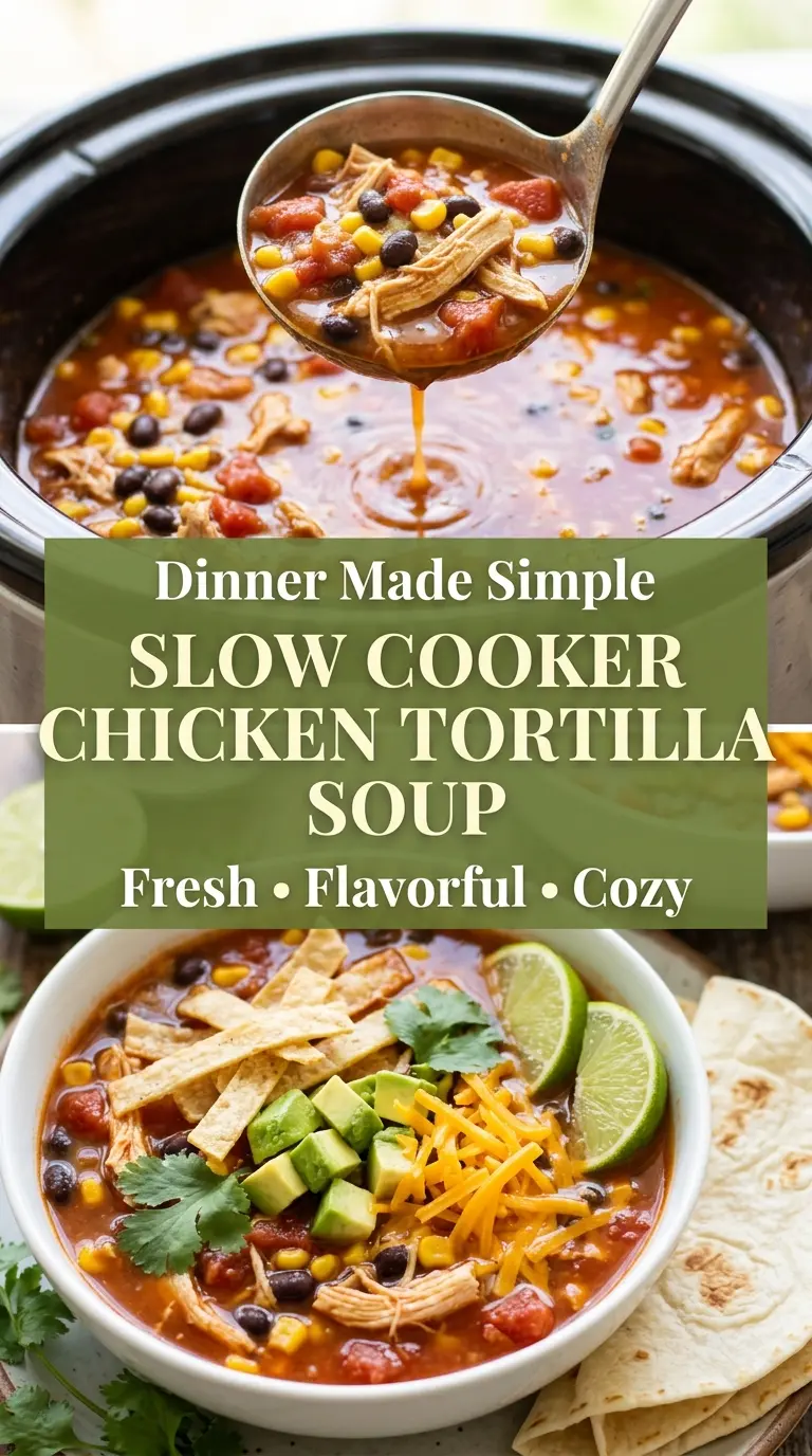 Slow Cooker Chicken Tortilla Soup hearty smoky