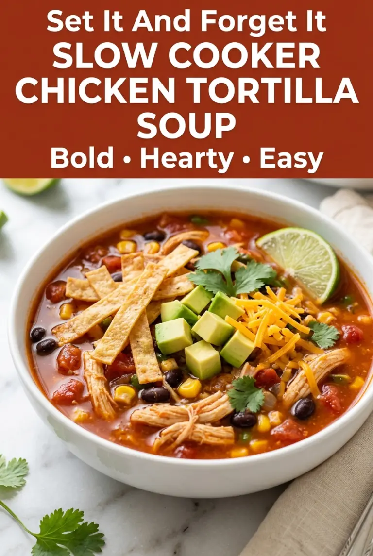 Slow Cooker Chicken Tortilla Soup