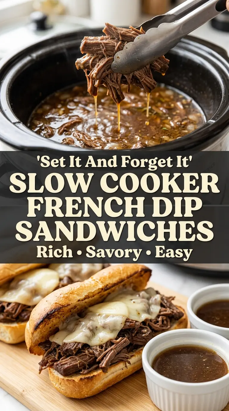 Slow Cooker French Dip Sandwiches