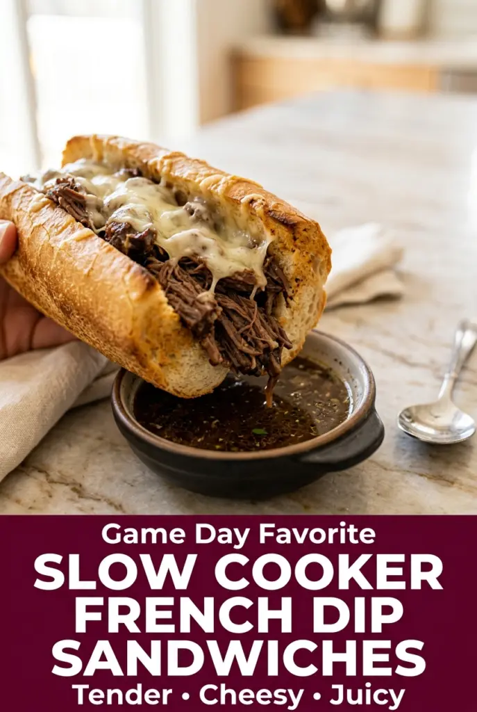 Slow Cooker French Dip Sandwiches