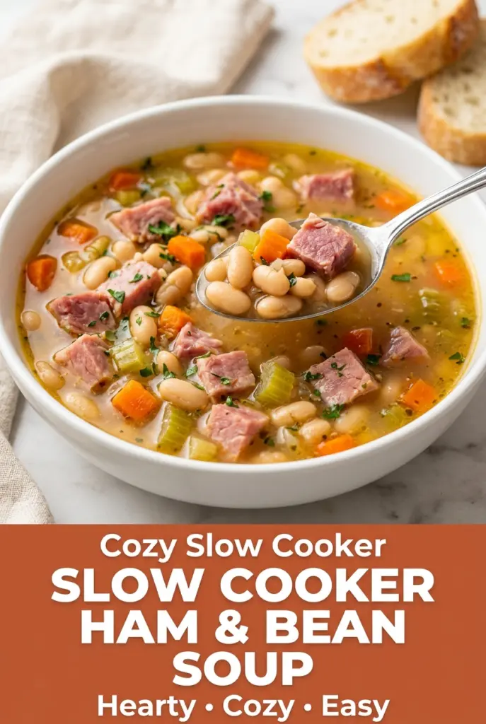 Slow Cooker Ham and Bean Soup