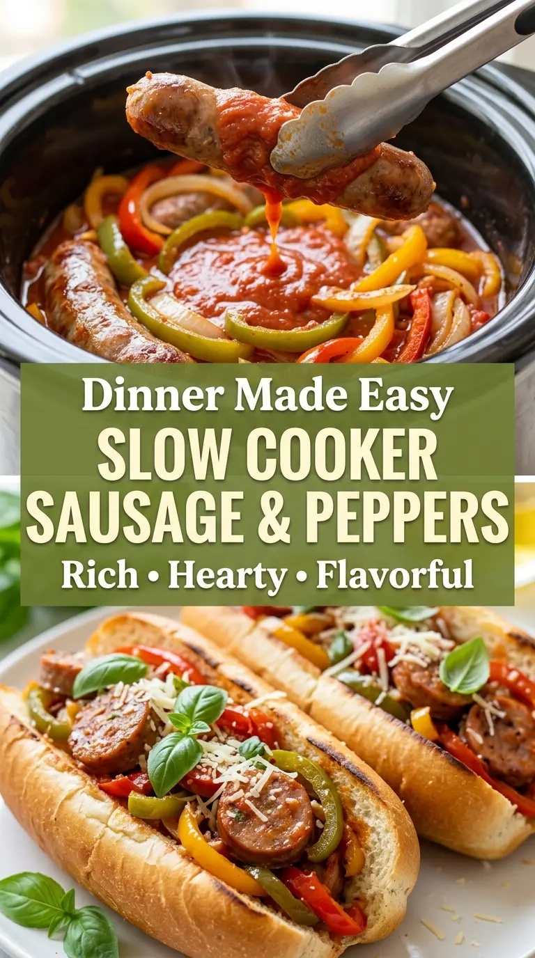 Slow Cooker Sausage and Peppers