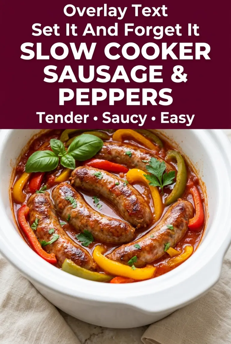 Slow Cooker Sausage and Peppers