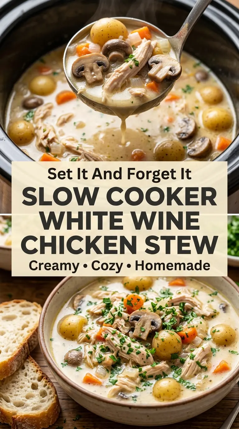 Slow Cooker White Wine Chicken Stew