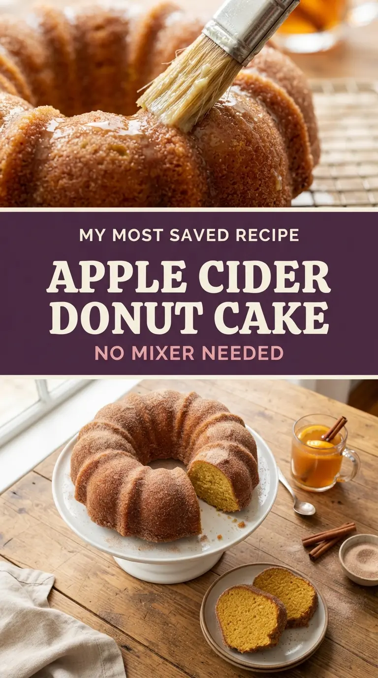Apple Cider Donut Bundt Cake with Cinnamon Sugar Crust, warm spiced, crumbly