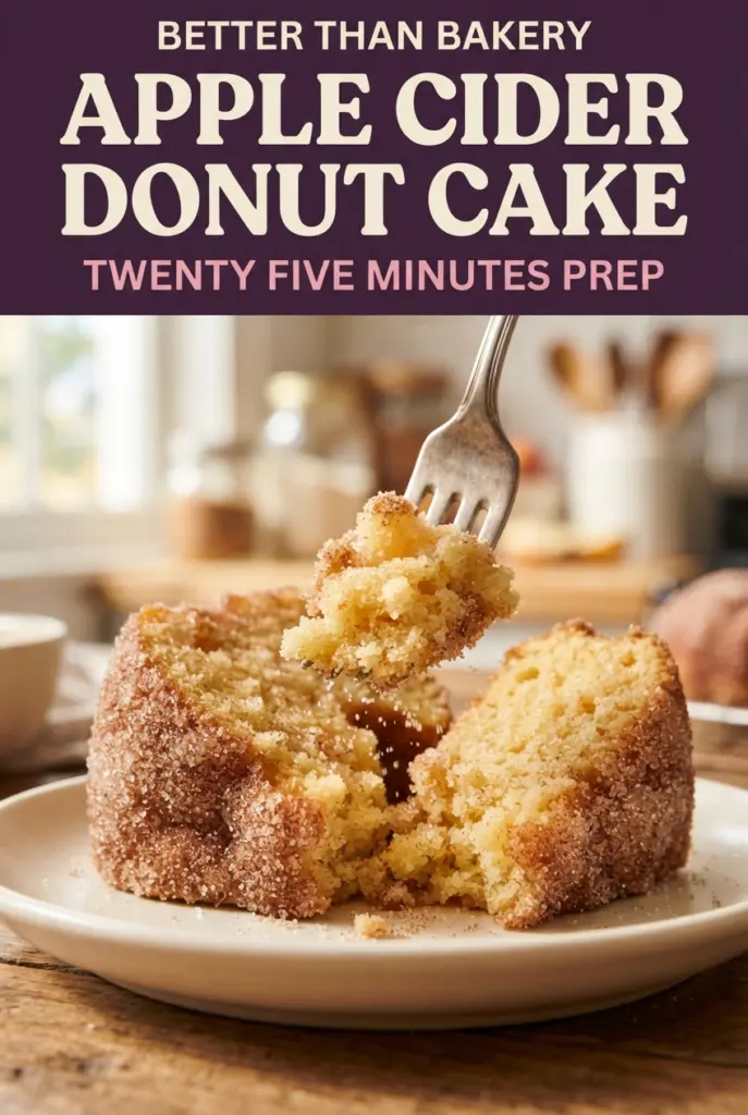 Apple Cider Donut Bundt Cake with Cinnamon Sugar Crust
