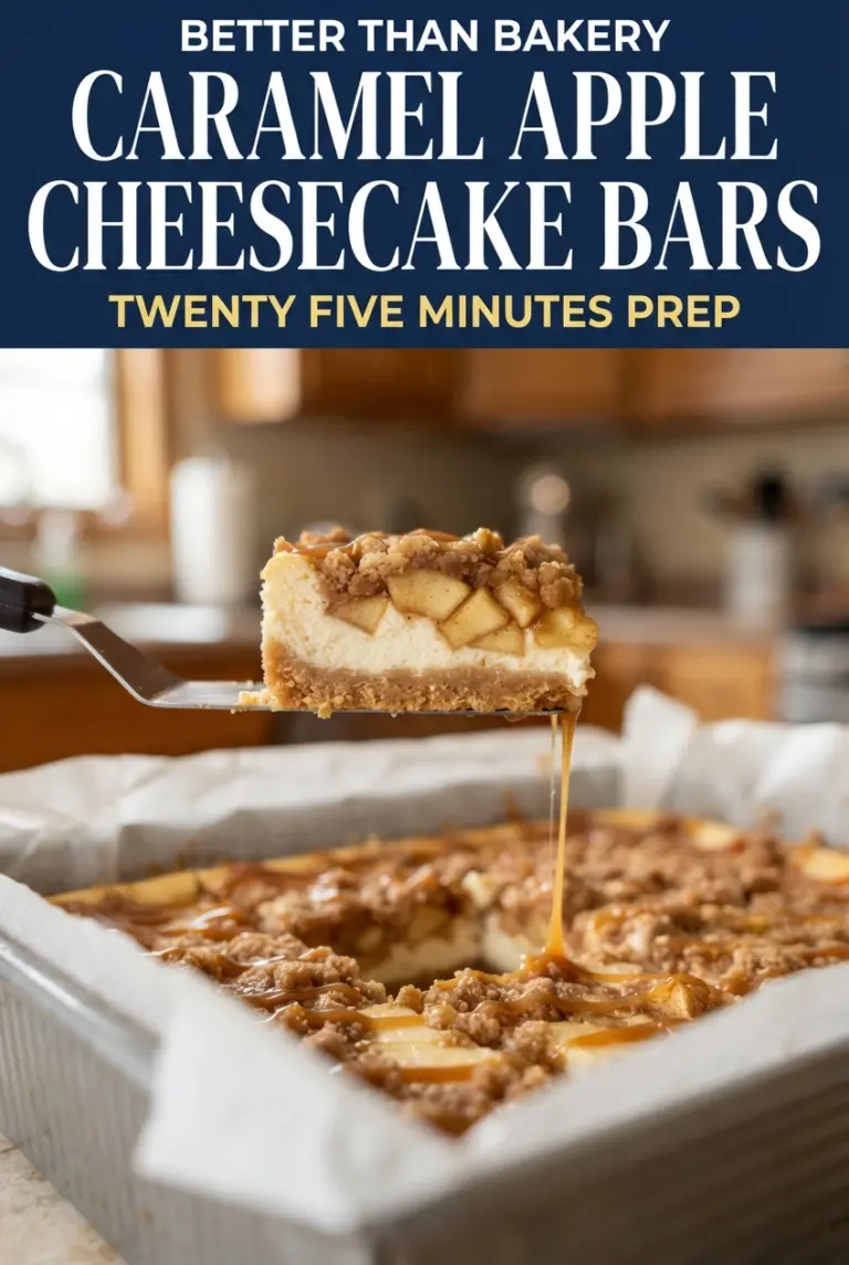 Caramel Apple Cheesecake Bars with Brown Sugar Streusel