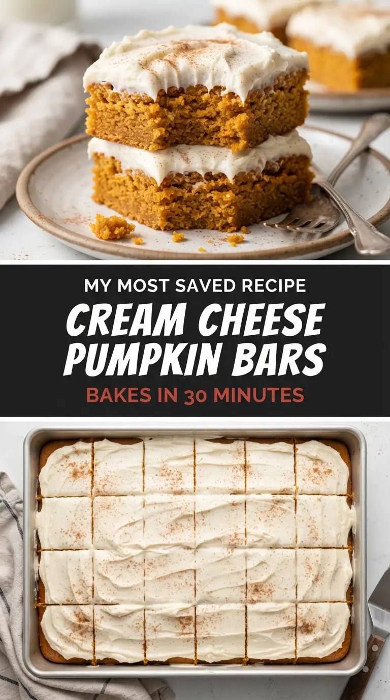 Pumpkin Bars with Cream Cheese Frosting