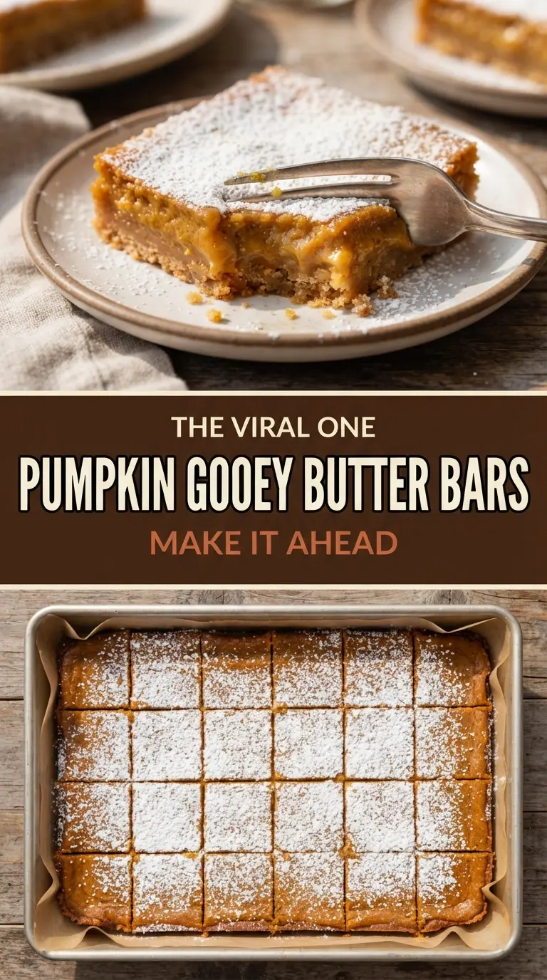 Easy Pumpkin Gooey Butter Bars with Cake Mix Crust, pumpkin, gooey, buttery