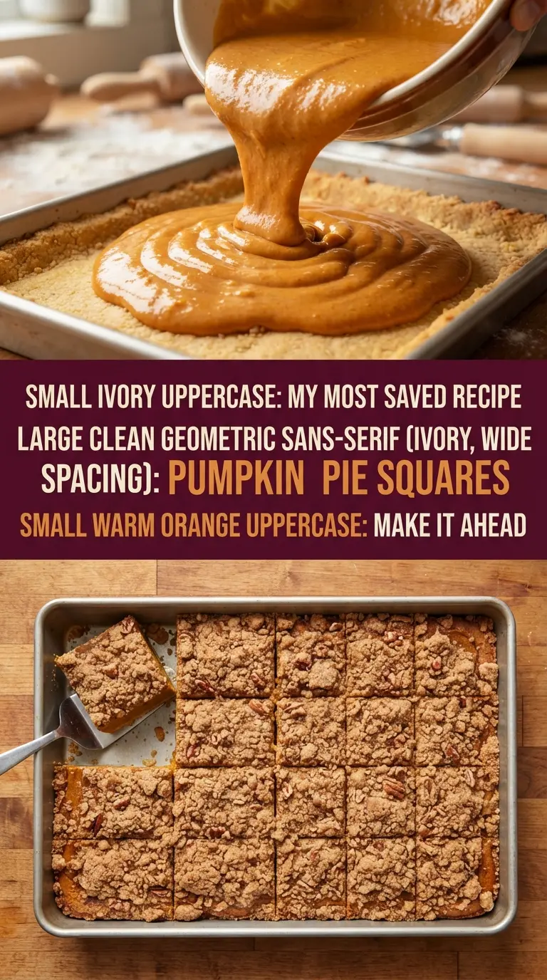 Pumpkin Pie Dessert Squares with Cake Mix Crust