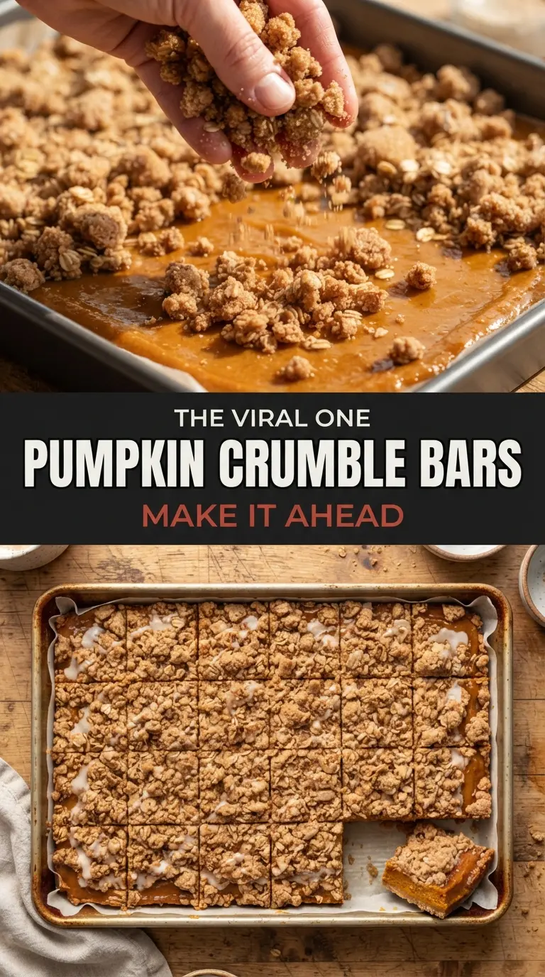 Pumpkin crumble bars brown sugar oat bars spiced creamy