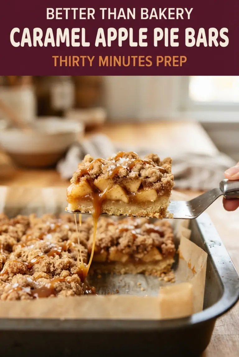 Salted Caramel Apple Pie Bars with Shortbread Crust and Streusel