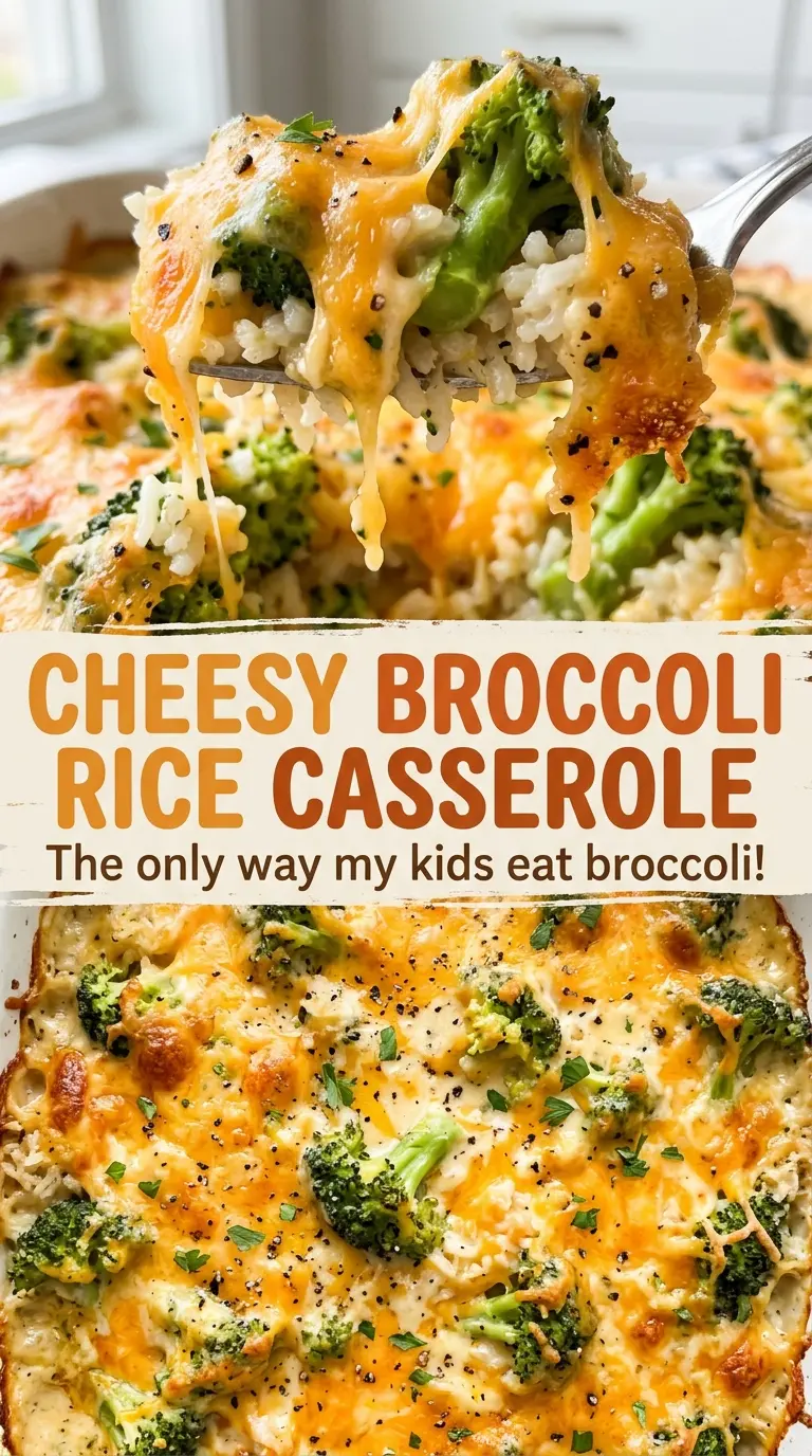 Cheesy Broccoli Rice Casserole creamy cheesy close-up