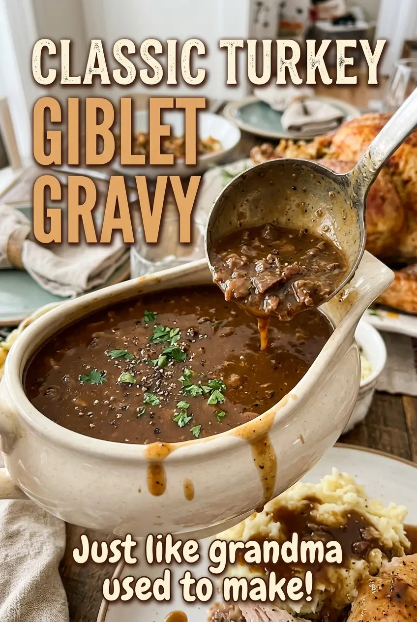 Classic Turkey Giblet Gravy savory golden